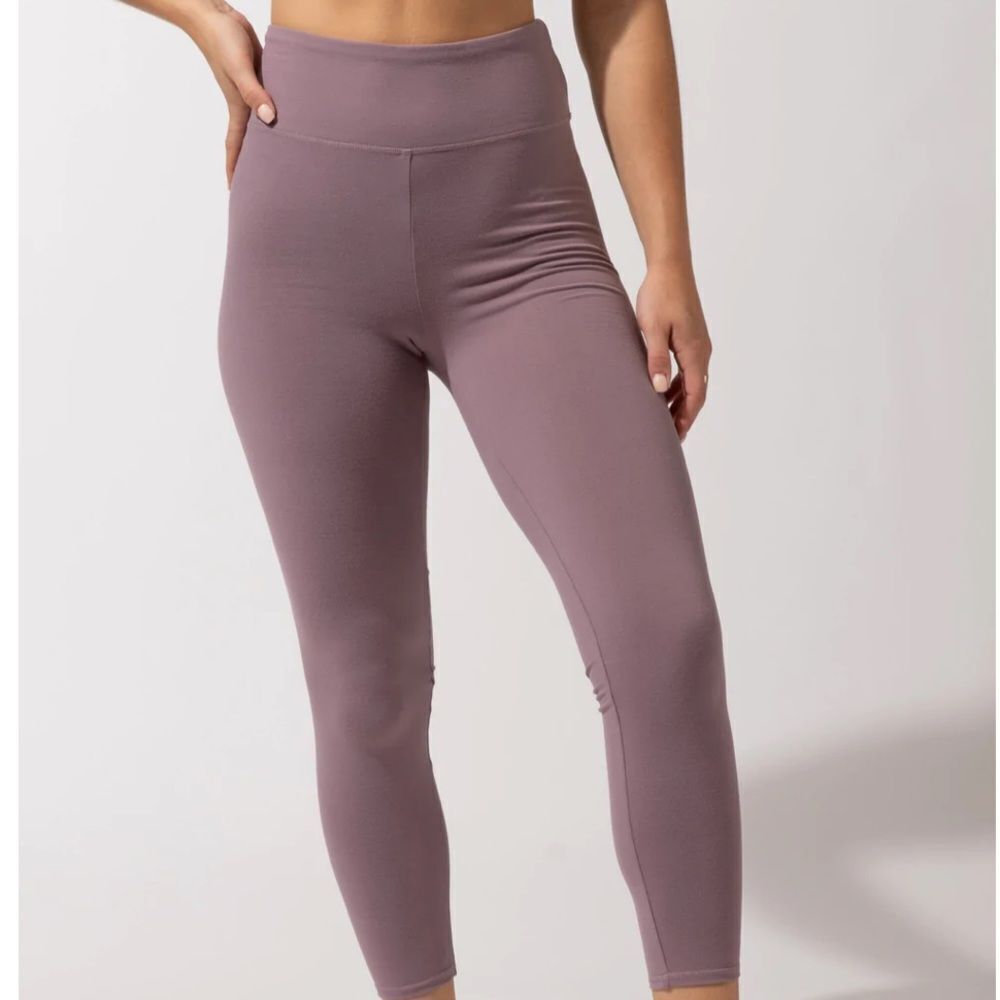 THREADS 4 THOUGHT Women's Leggings Tights High Rise Ankle Athletic Purple Medium